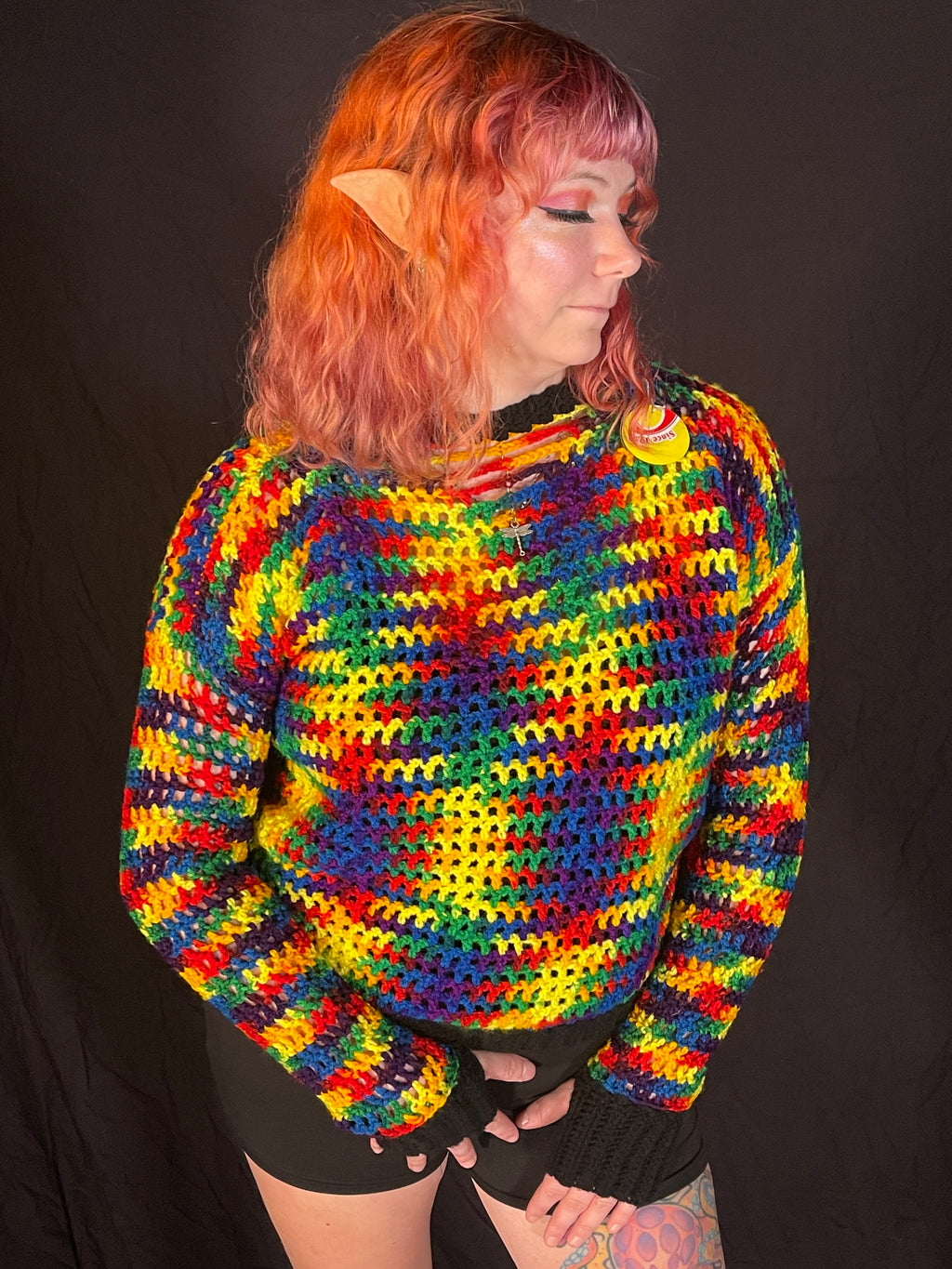 Rainbow Dragonfly Sweater