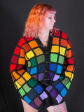 Rainbow Tile Crop Cardigan