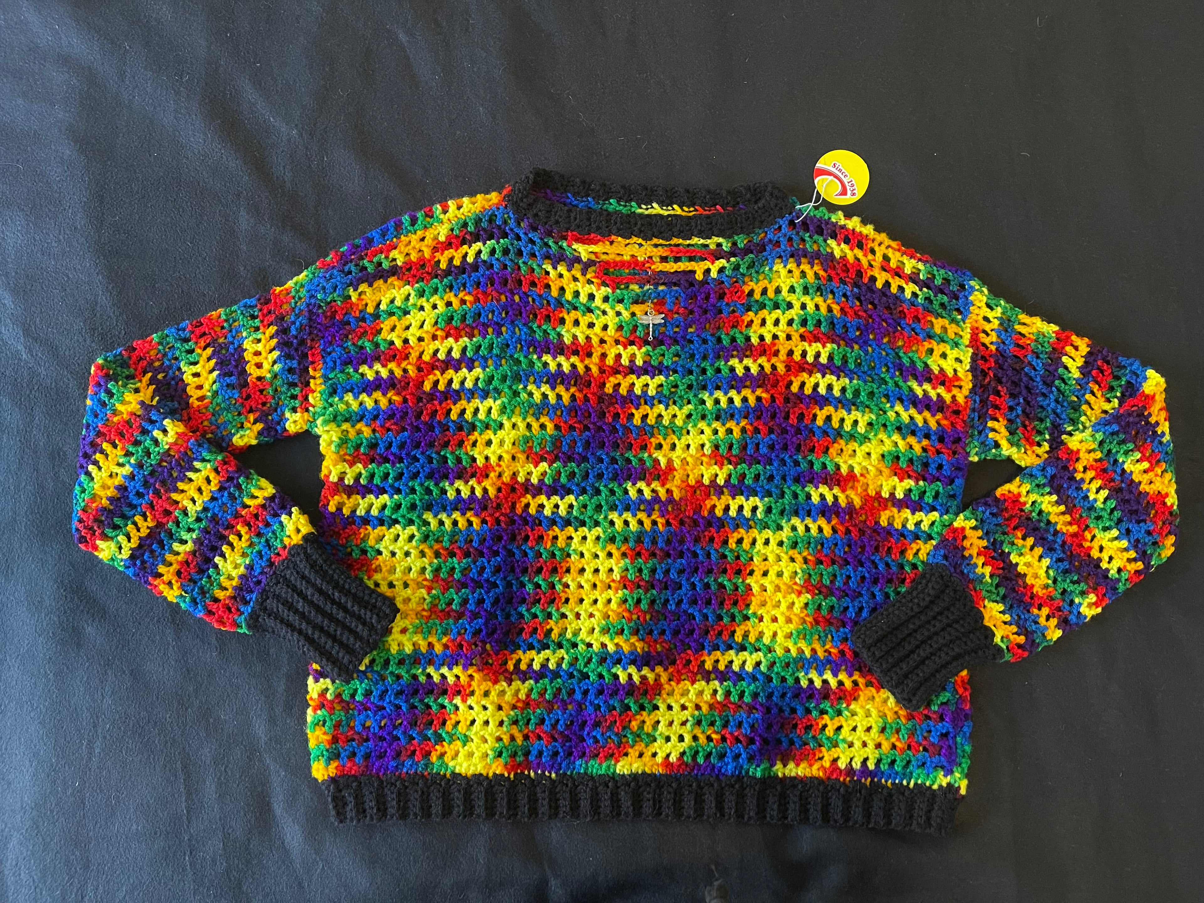 Rainbow Dragonfly Sweater