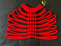 Red Ribcage Harness Sweater
