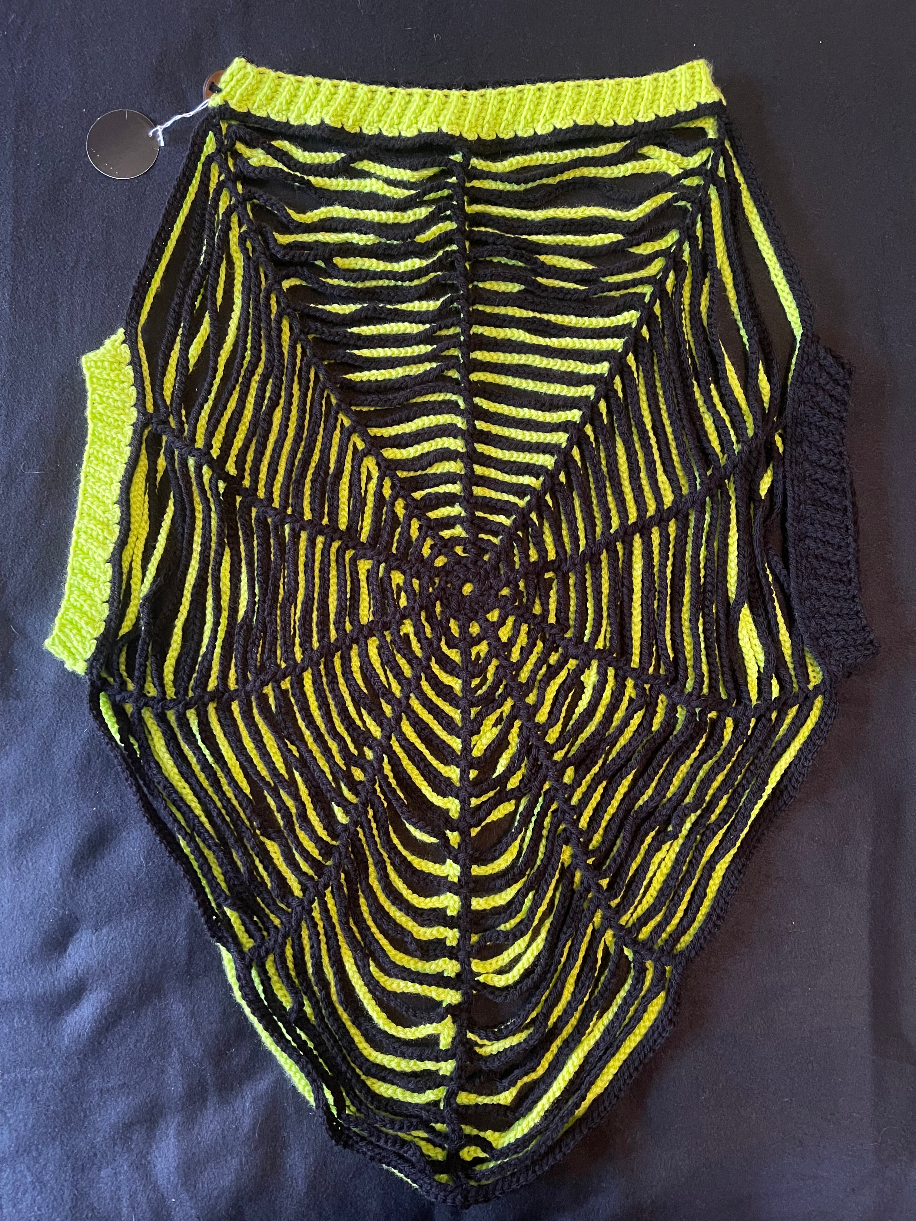 Lime/Black Spiderweb (Sleeveless)