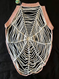 Baby Pink/Blk/Wht Spiderweb Sweater (Sleeveless)