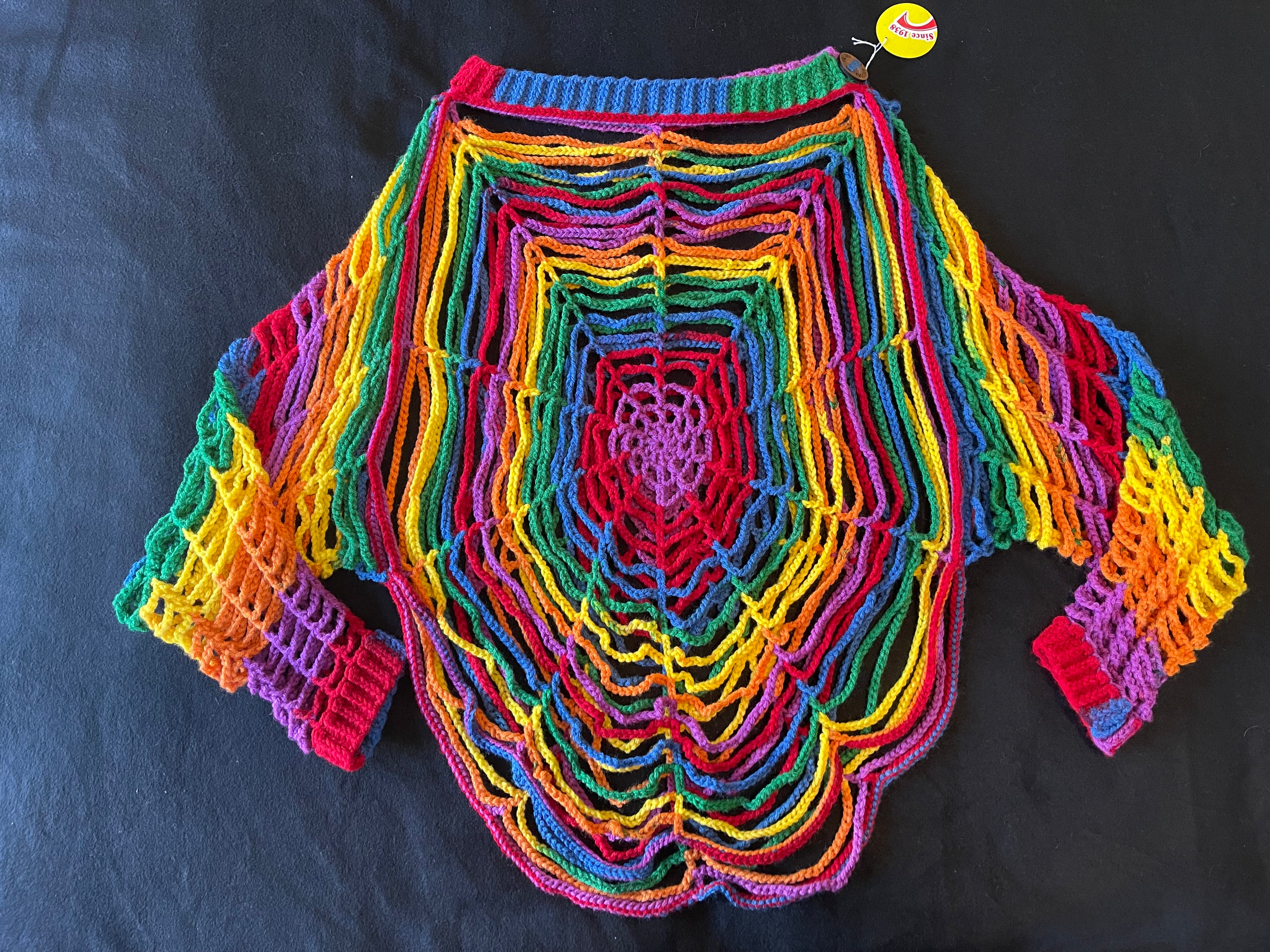 Rainbow Spiderweb Sweater