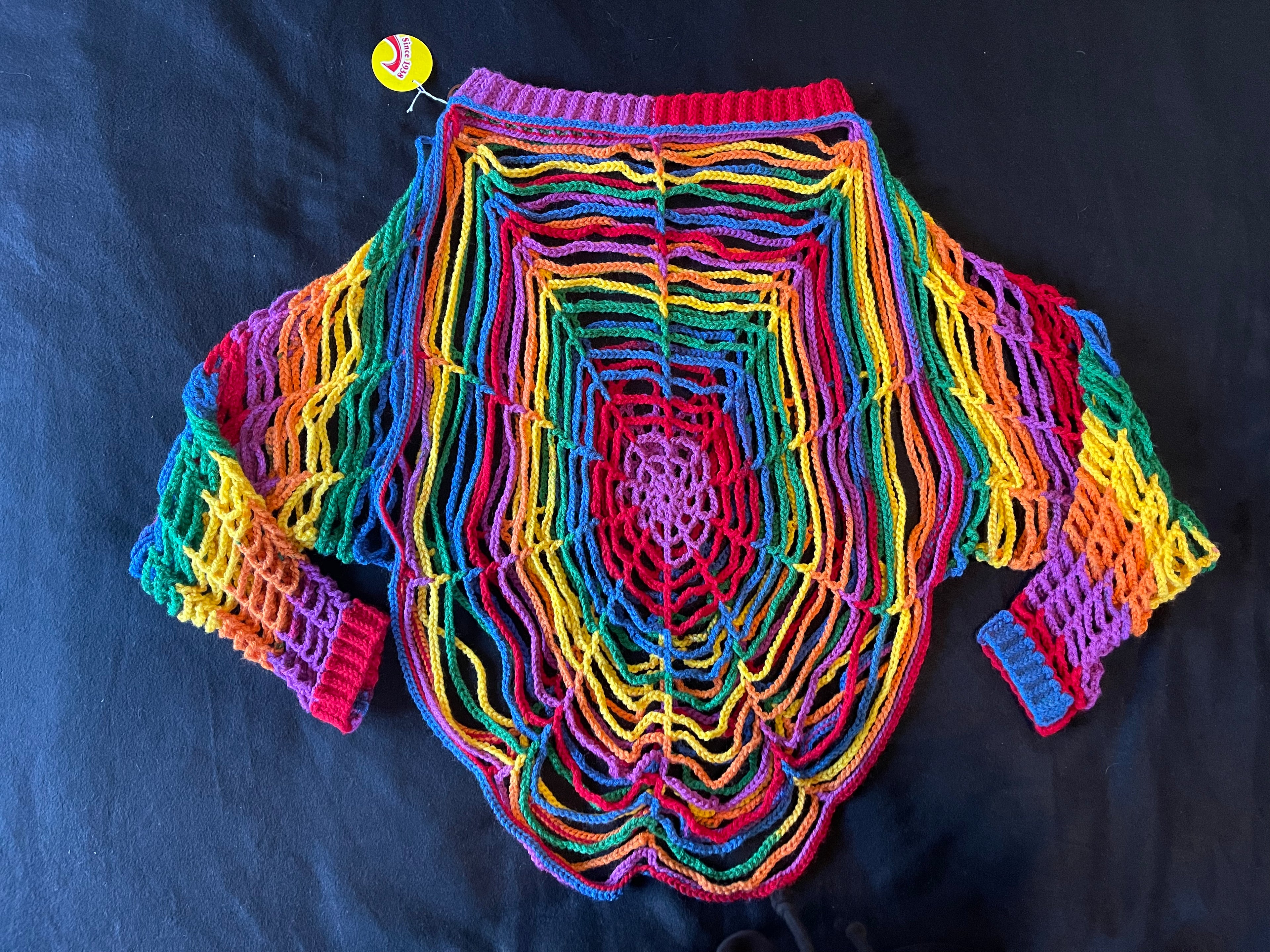 Rainbow Spiderweb Sweater