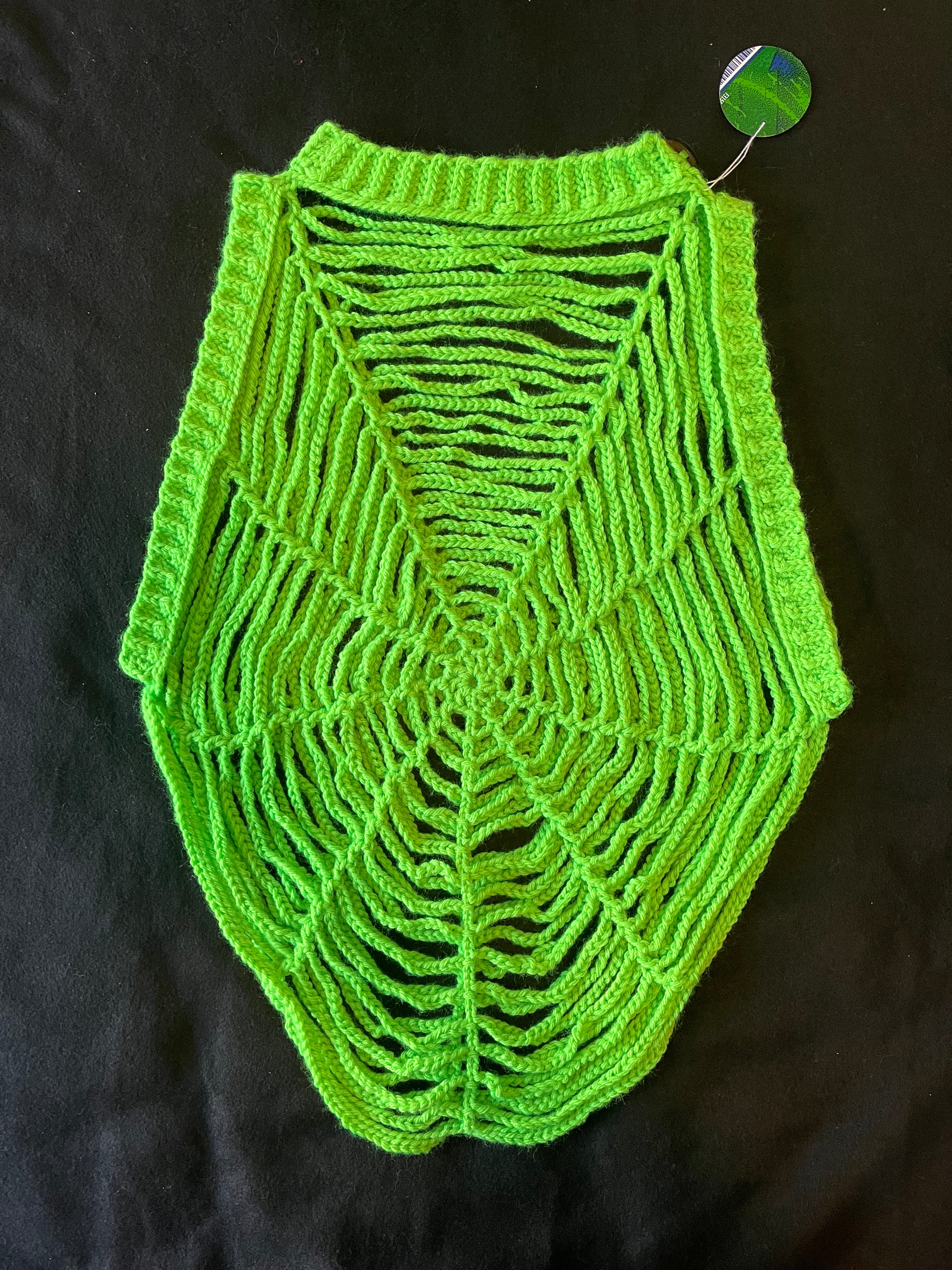 Lime Spiderweb Sweater (Sleeveless)